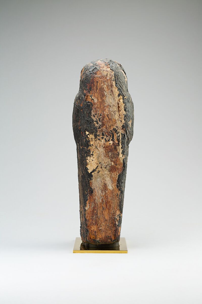 Canopic Coffin in the form of Qebehsenuef, Wood (sycamore), paint, stucco