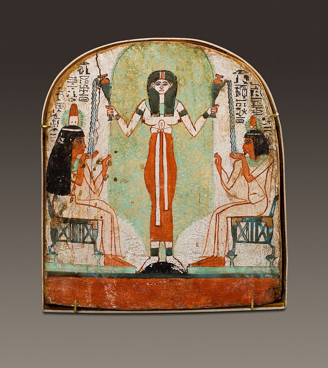 Stela of Tjanetiset, Wood, paste, paint 