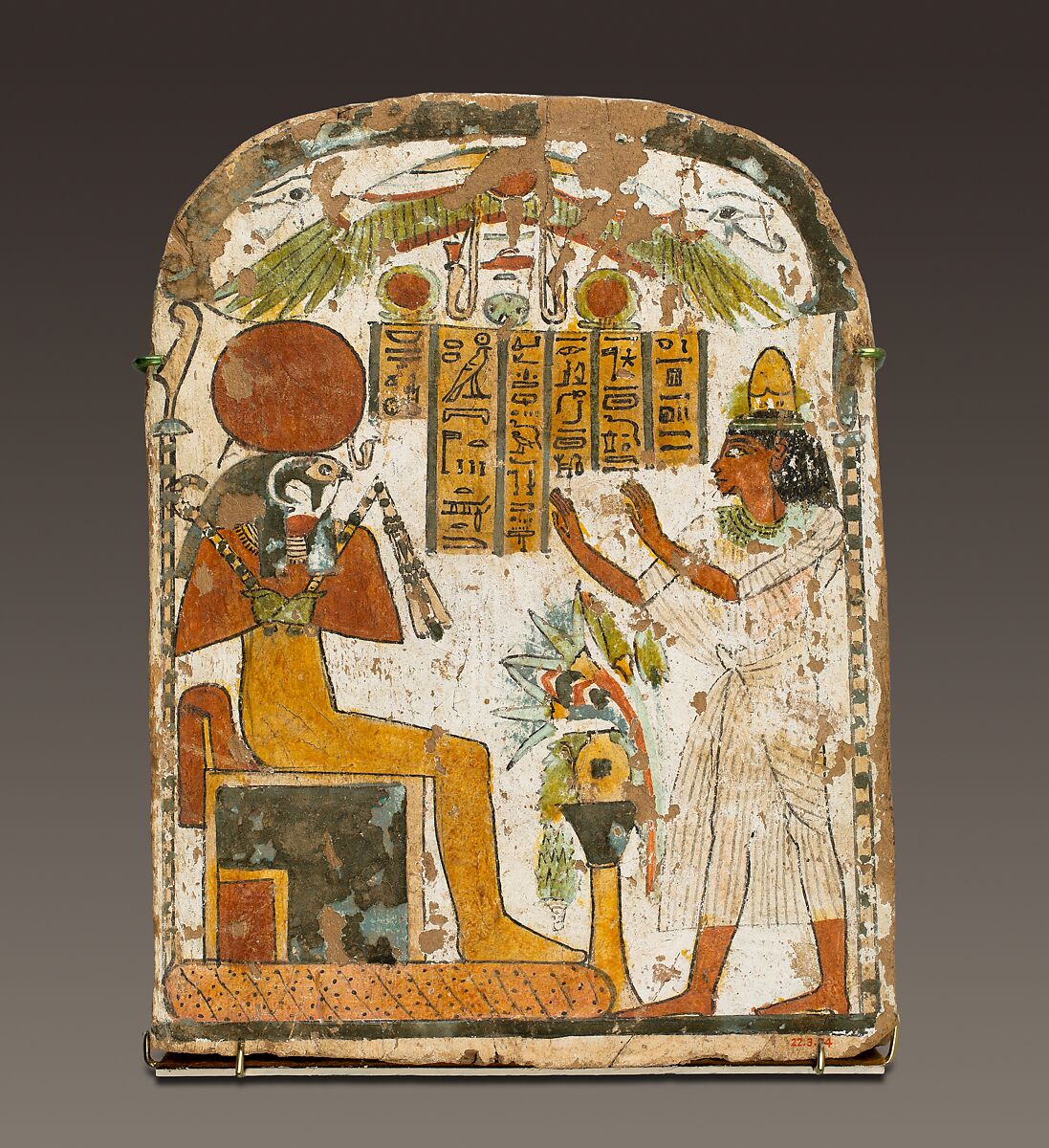 Stela of Djedbastet, Wood, paste, paint 