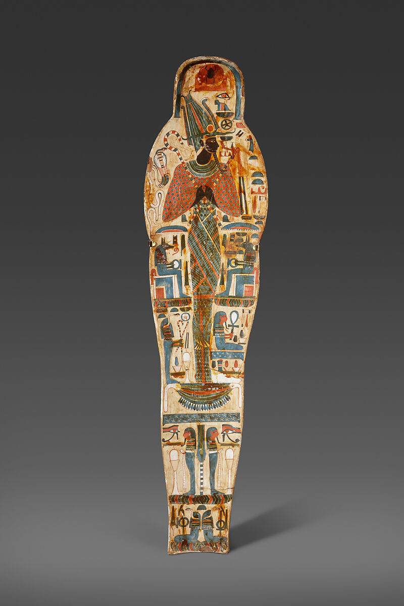 Mummy board of Djedmutesankh, Wood, paste, paint 