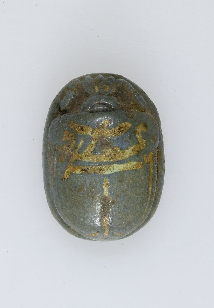 Heart Scarab of Djehutyemheb, Faience