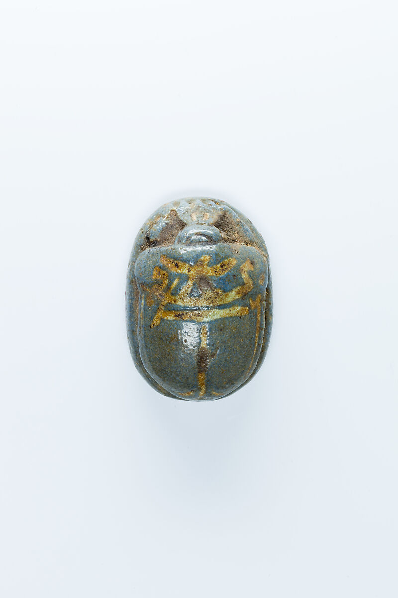 Heart Scarab of Djehutyemheb, Faience