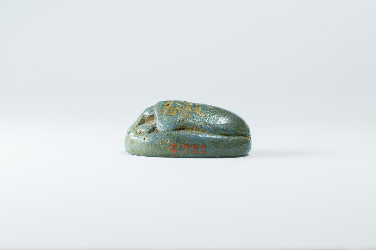 Heart Scarab of Djehutyemheb, Faience