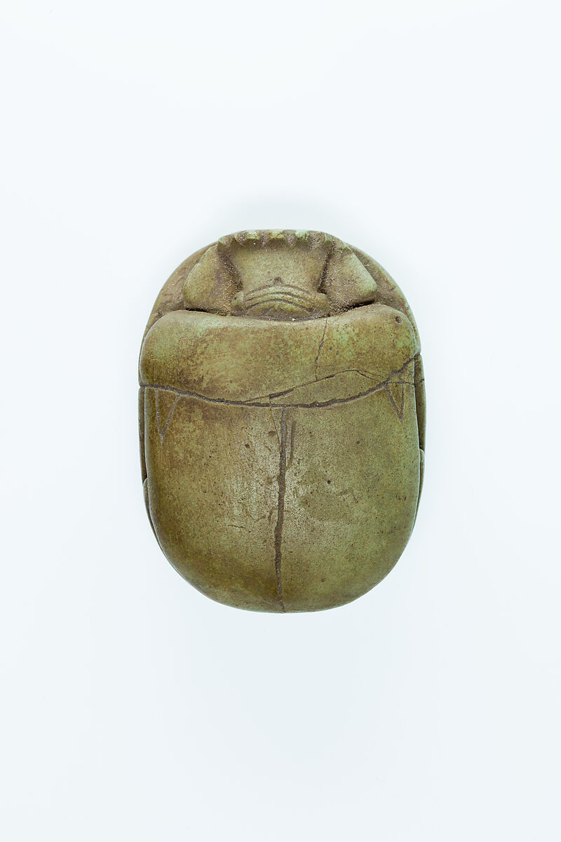 Heart scarab of Singer of Amun Iakaiu, Glass