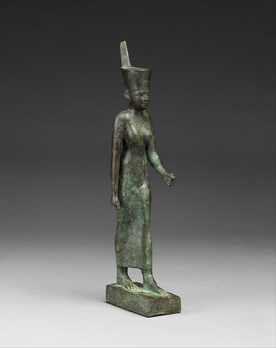 Statuette of the goddess Neit, Cupreous metal