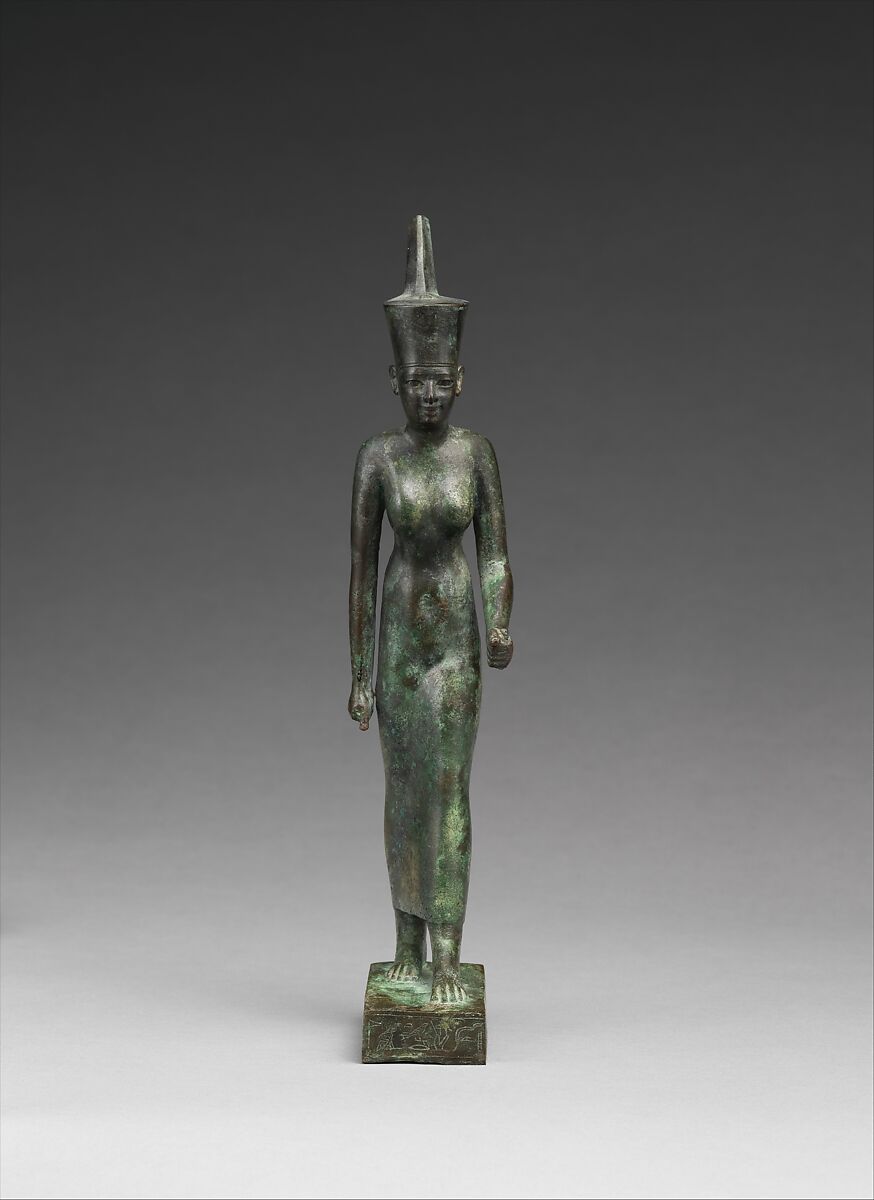 Statuette of the goddess Neith, Cupreous metal 