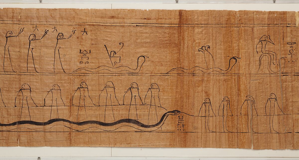 "Amduat" Papyrus of Djedmutesankh, Papyrus, ink