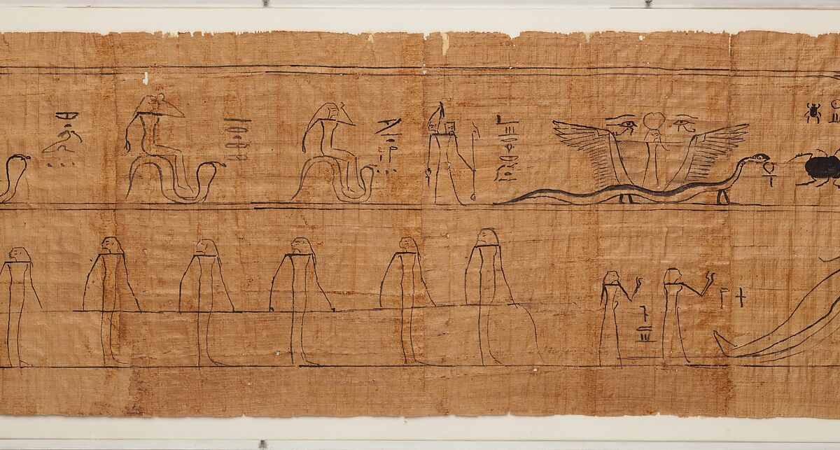 "Amduat" Papyrus of Djedmutesankh, Papyrus, ink