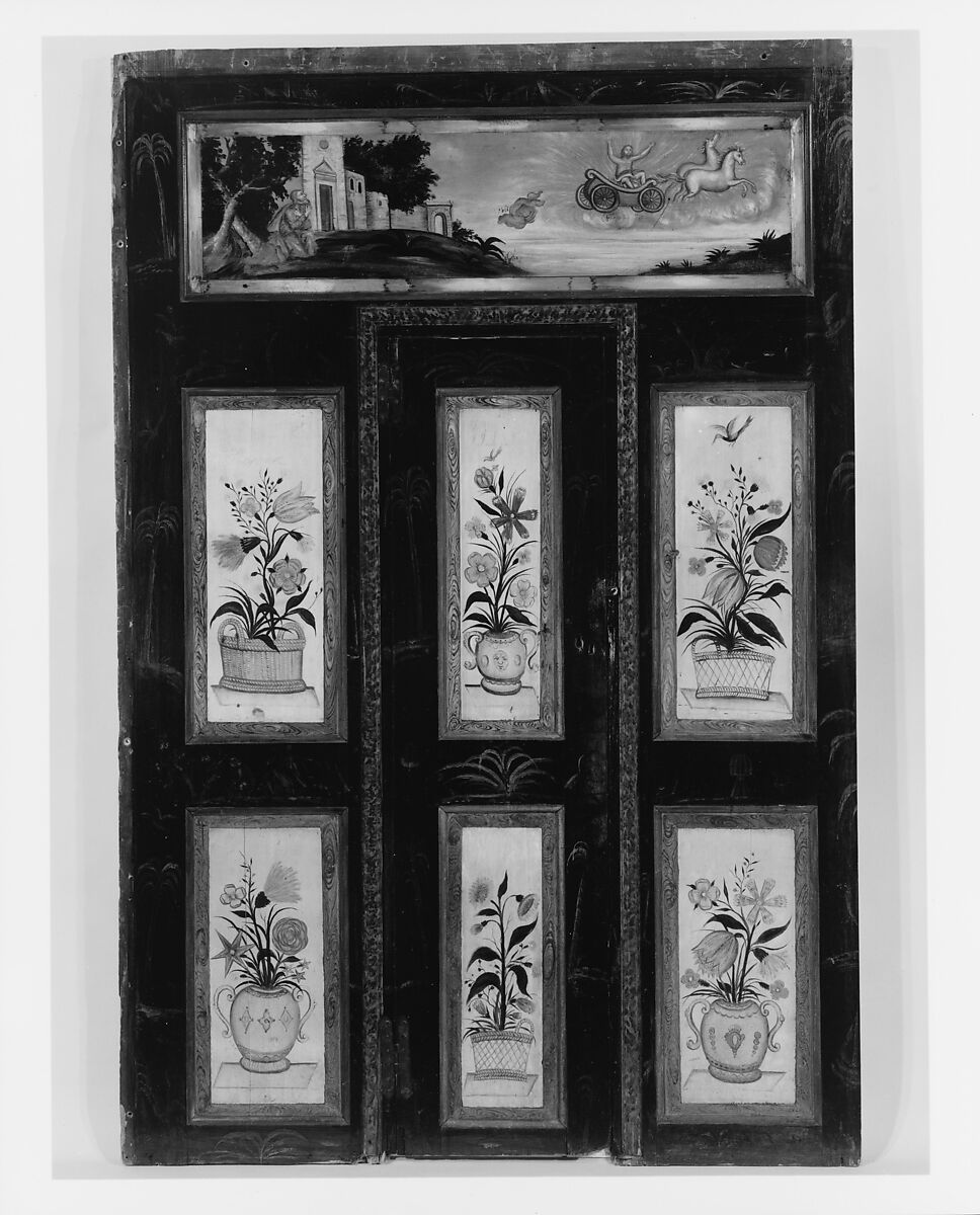 Panels and Door from the Hoagland Farm, Griggstown, New Jersey, Painted pine, American