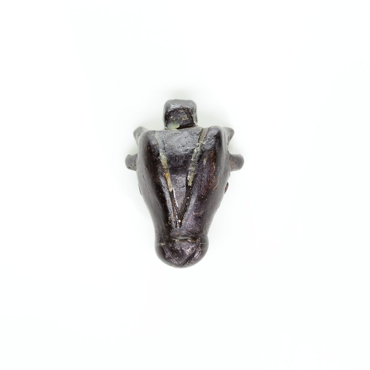 Amulet, Head of an Apis Bull, Serpentinite, ivory
