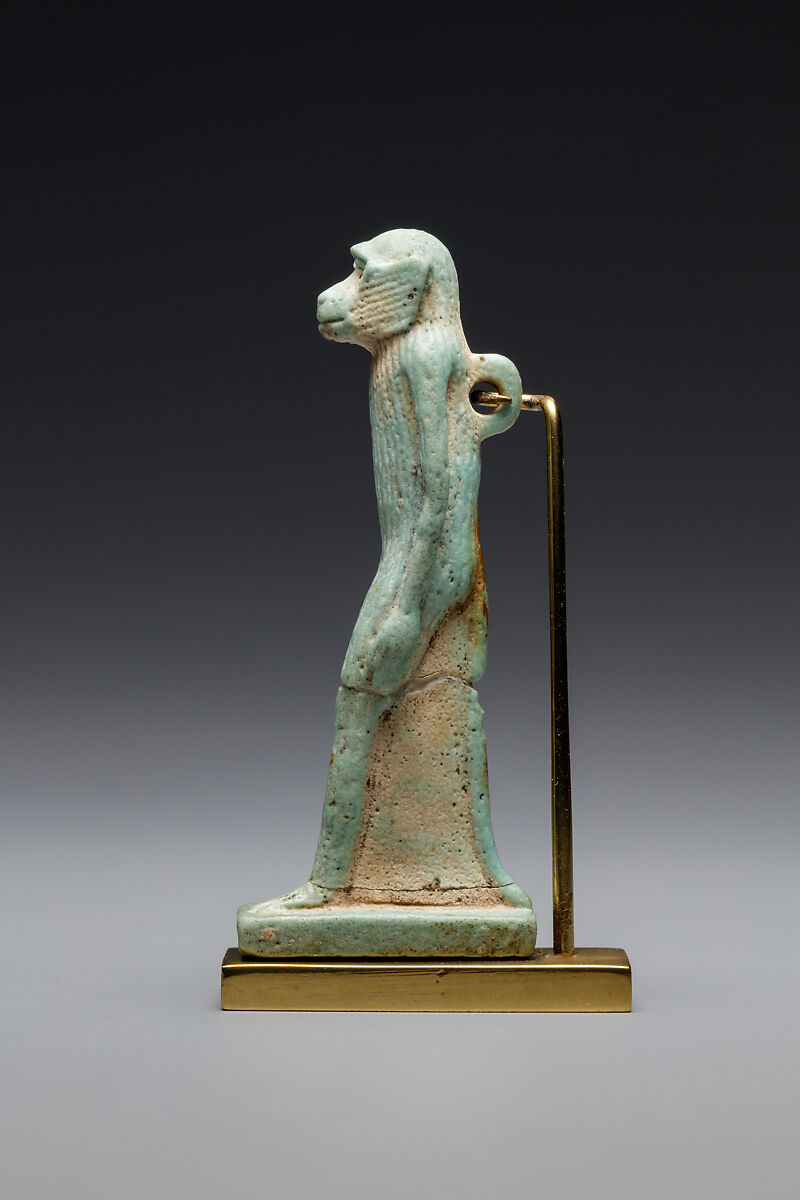 Ape Amulet, Faience
