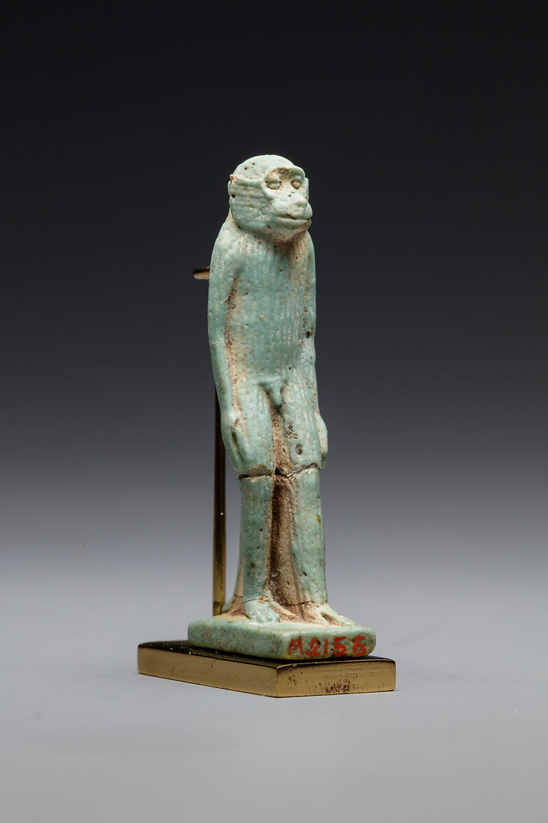 Ape Amulet, Faience