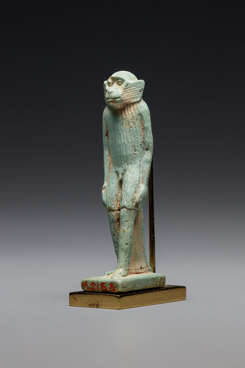 Ape Amulet, Faience