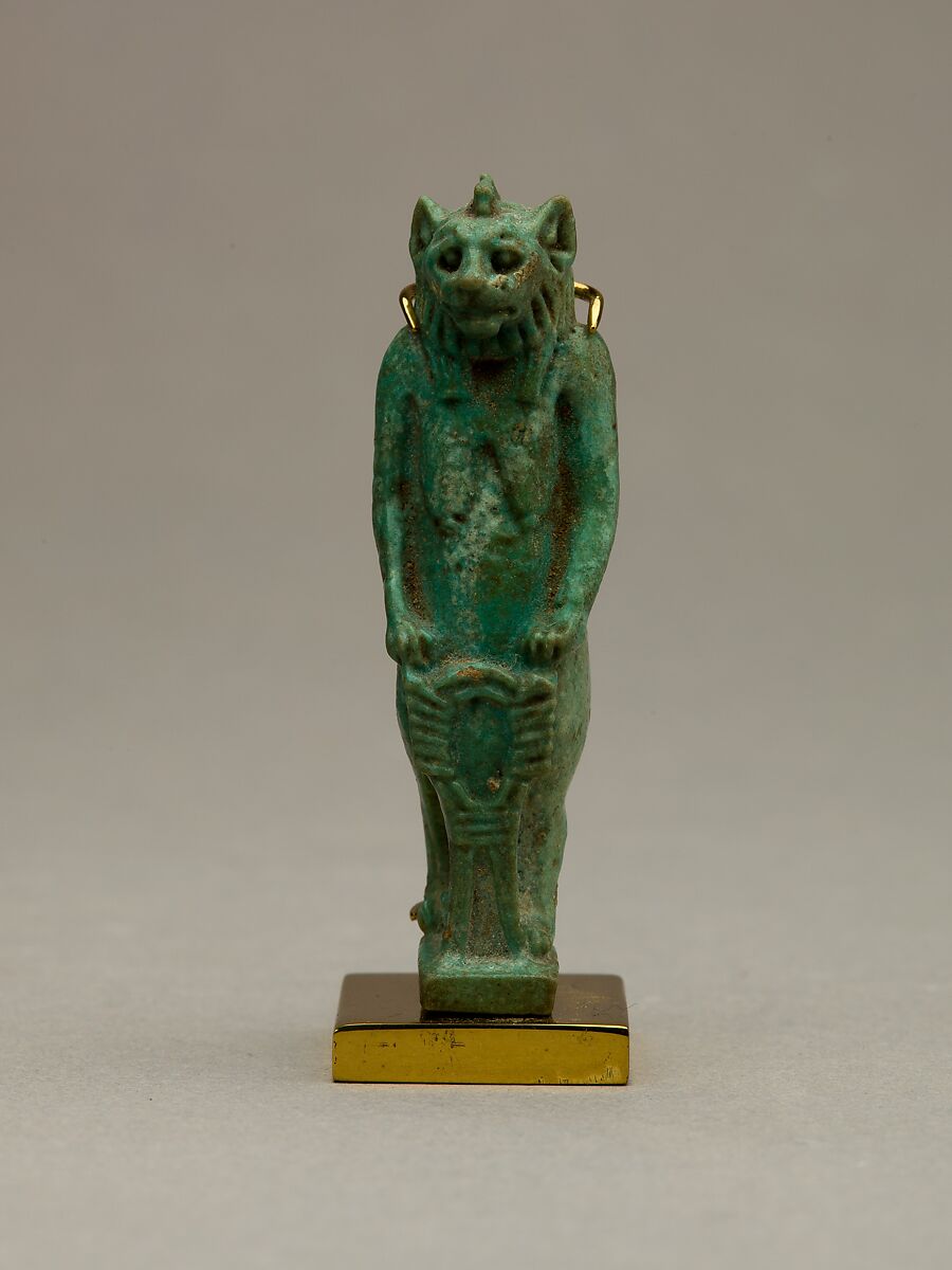 The Goddess Taweret with a Feline Head, Faience