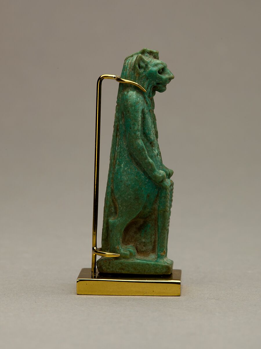 The Goddess Taweret with a Feline Head, Faience