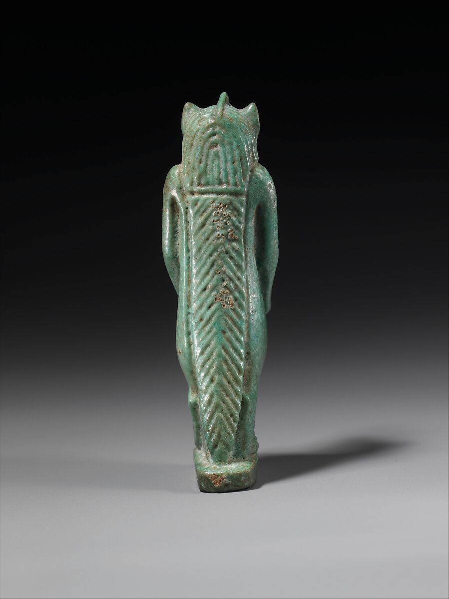 The Goddess Taweret with a Feline Head, Faience