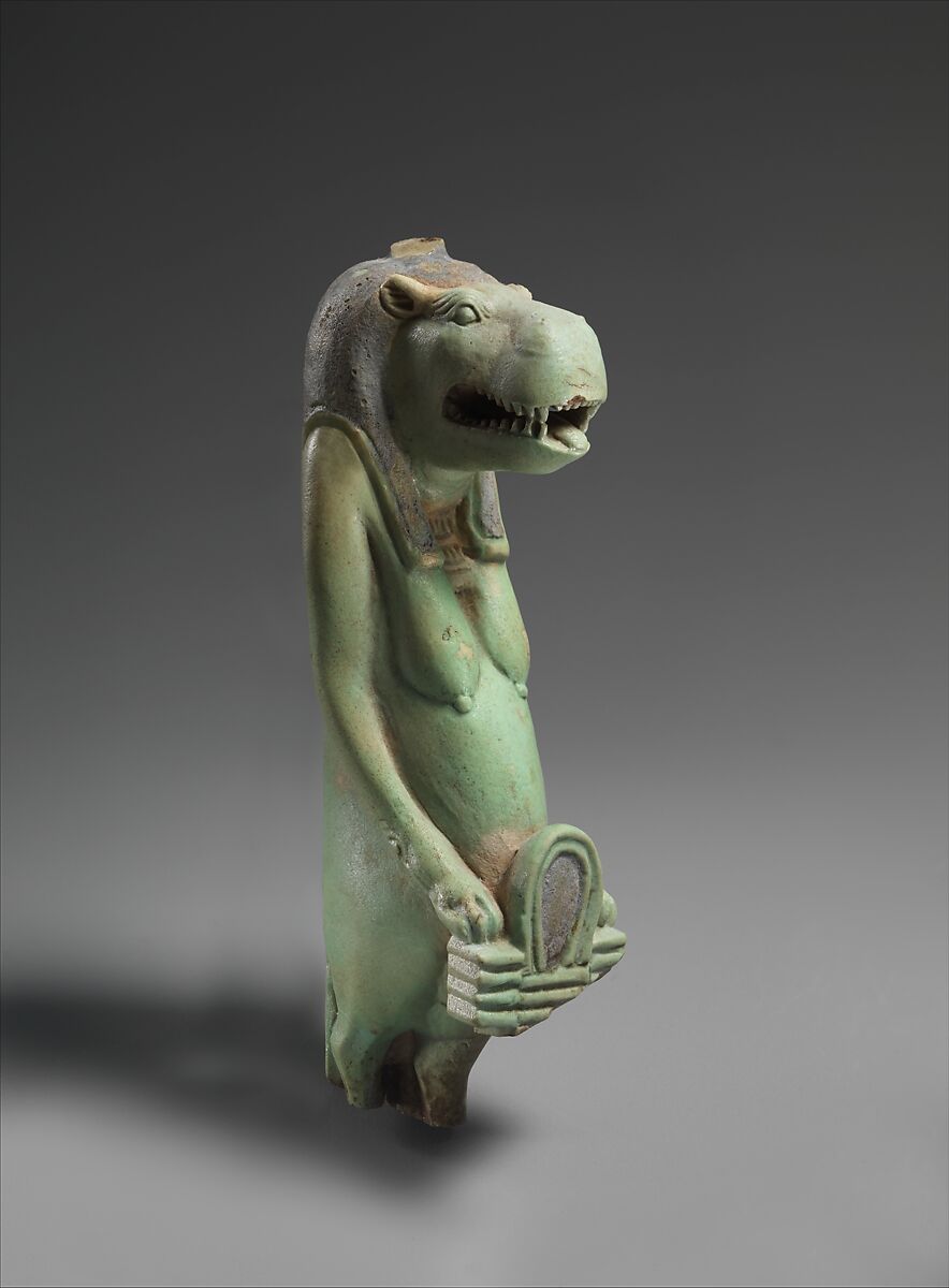 Amulet of Taweret, Faience