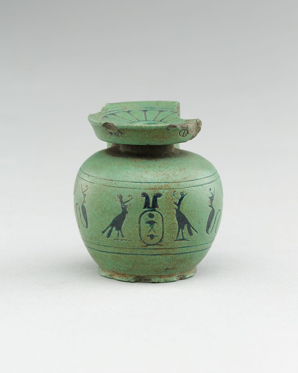 Aryballos with the name Wahibre, probably referring to Apries, Faience