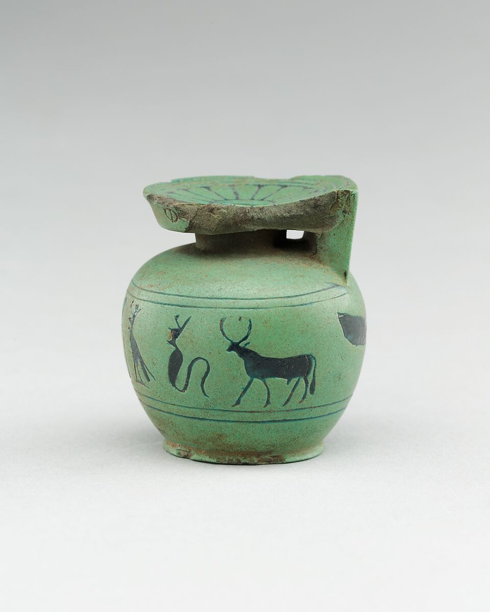 Aryballos with the name Wahibre, probably referring to Apries, Faience