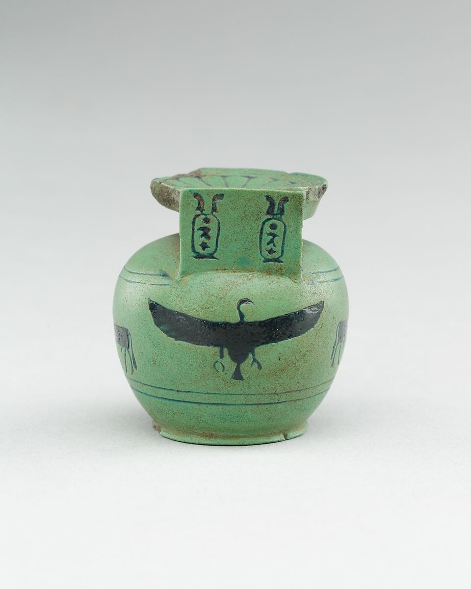 Aryballos with the name Wahibre, probably referring to Apries, Faience
