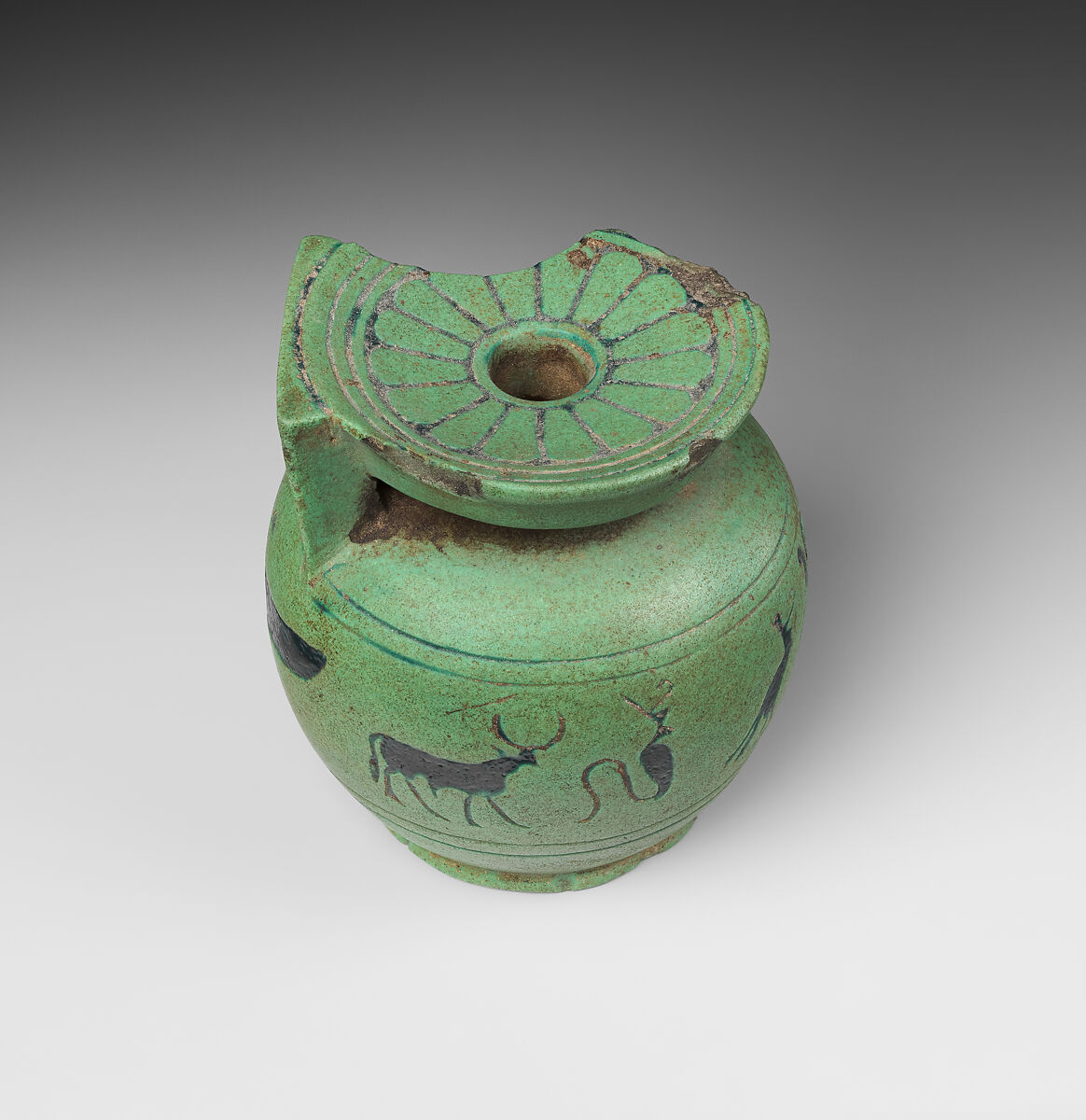 Aryballos with the name Wahibre, probably referring to Apries, Faience