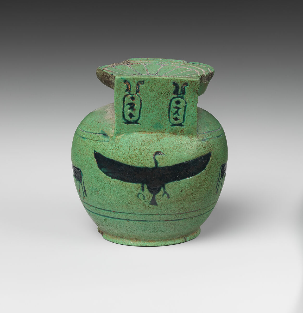 Aryballos with the name Wahibre, probably referring to Apries, Faience