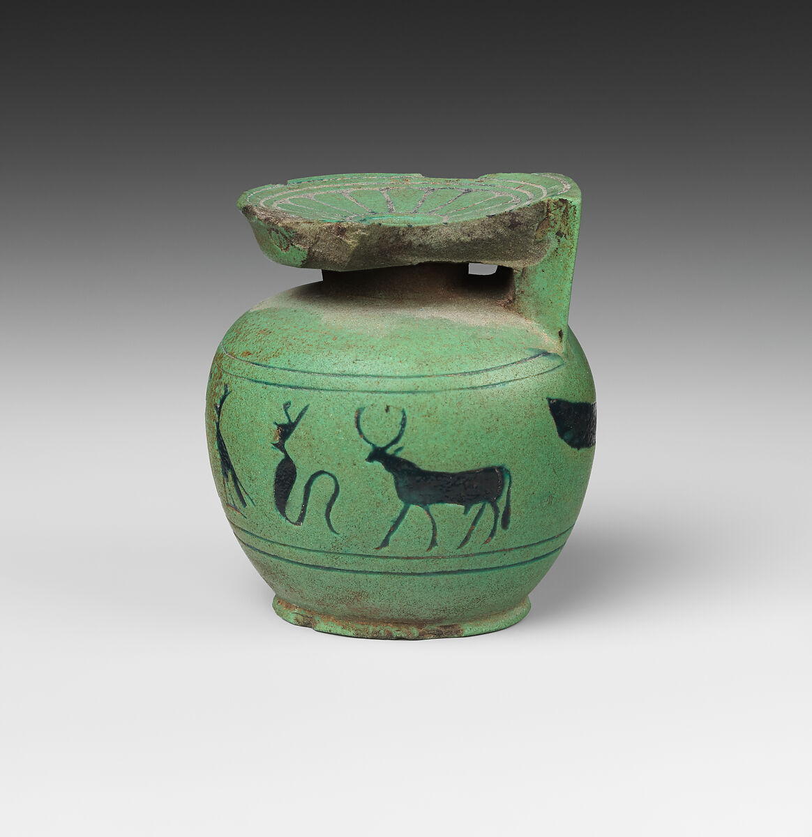 Aryballos with the name Wahibre, probably referring to Apries, Faience