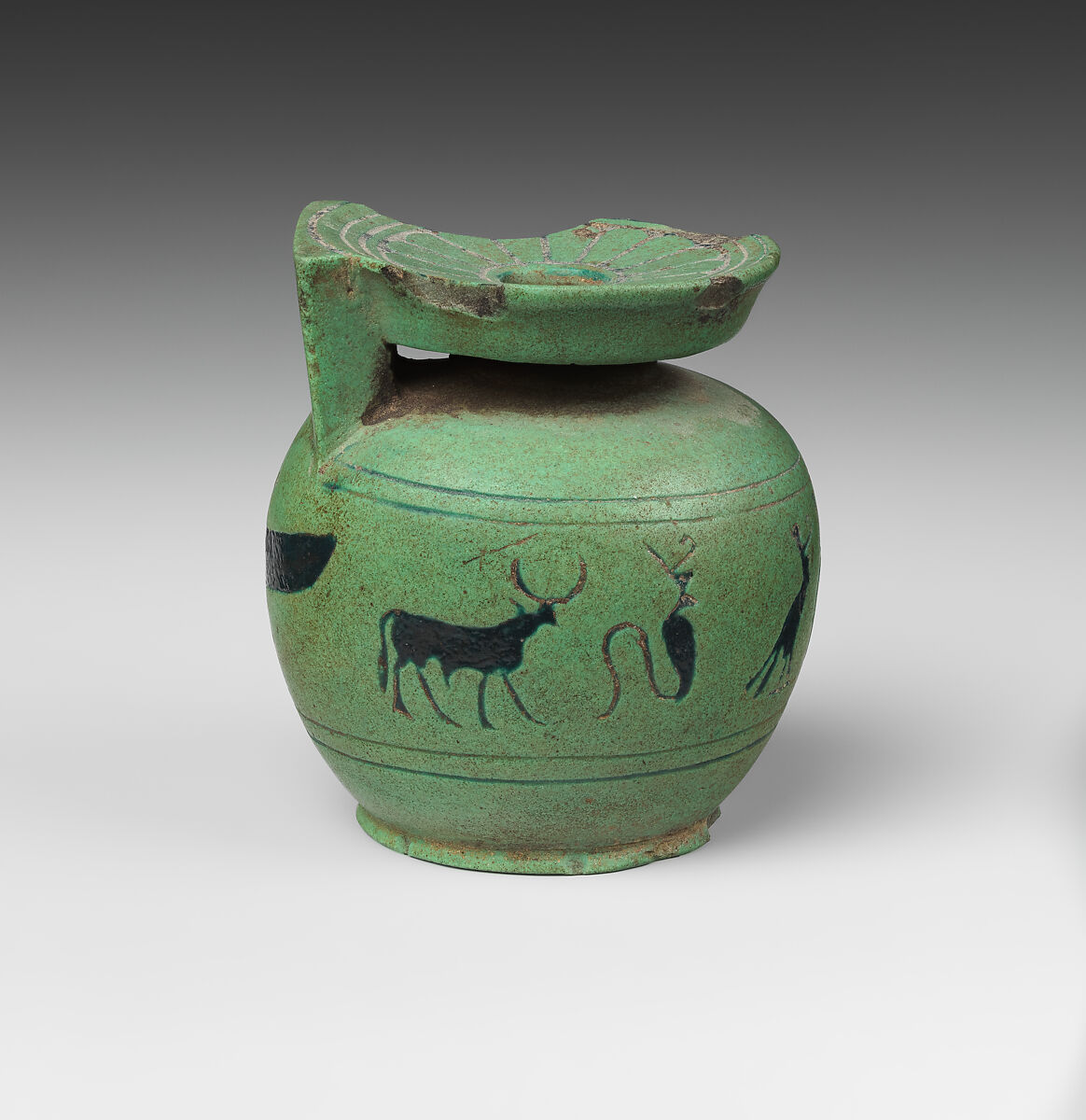 Aryballos with the name Wahibre, probably referring to Apries, Faience