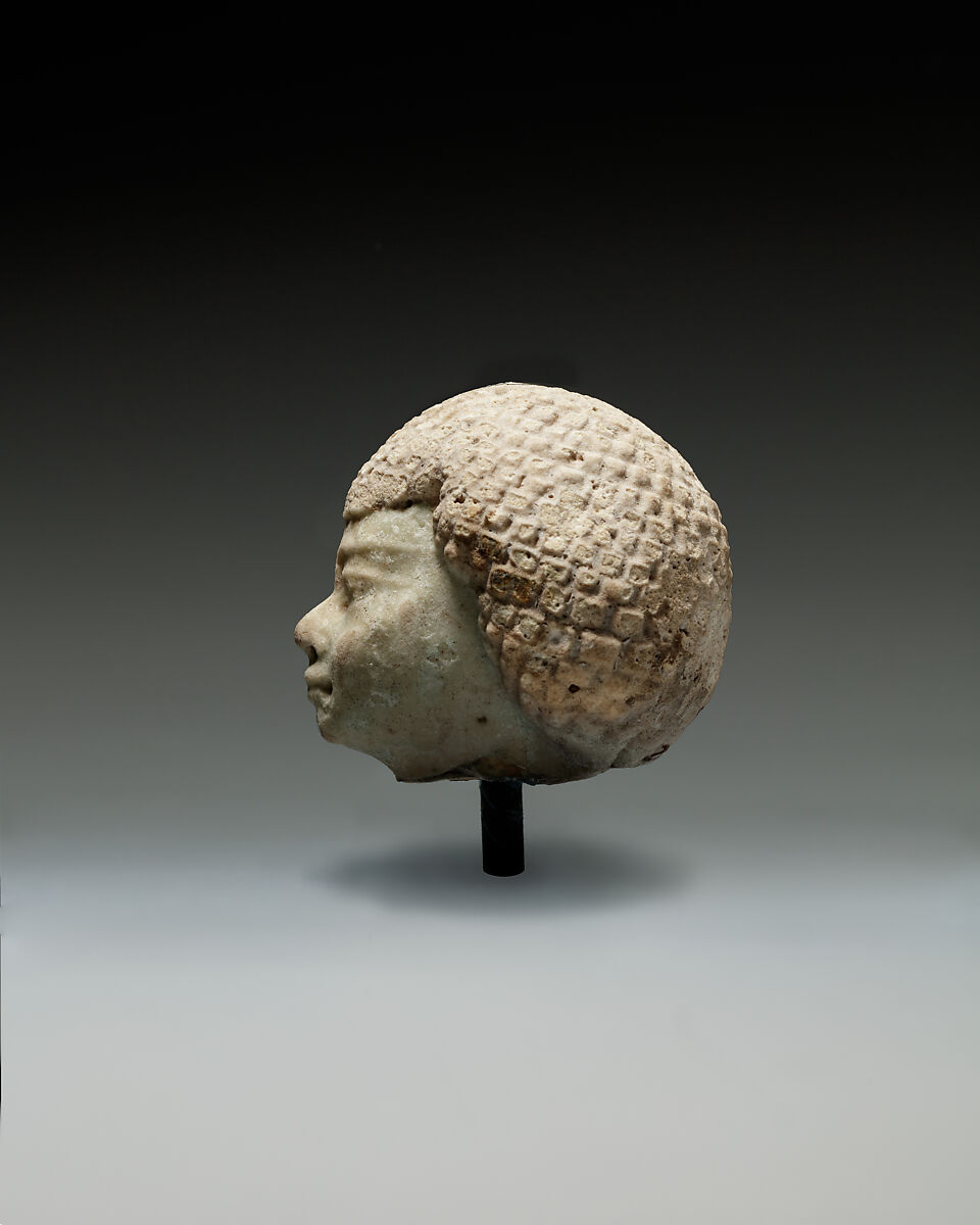 Head of a Statuette, Faience