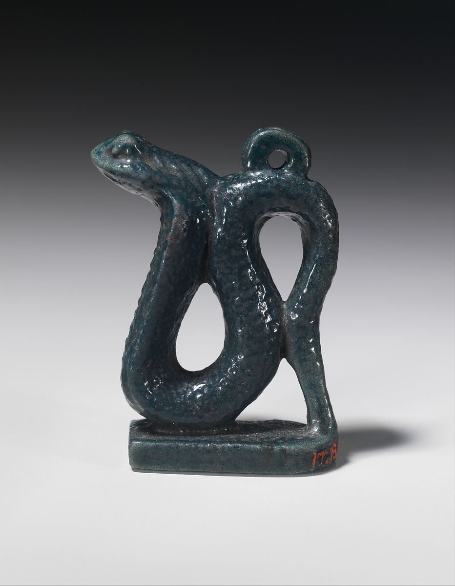 Cobra Amulet, Faience
