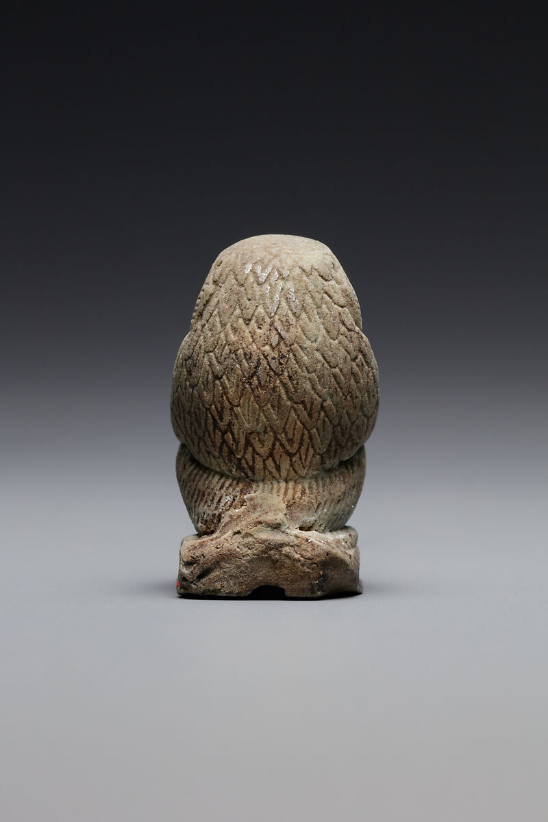 Amulet: Squatting Baboon, Faience