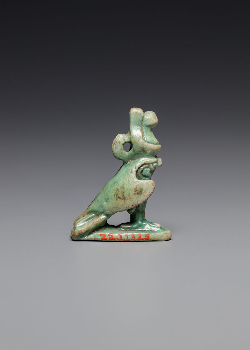 Horus falcon, Faience