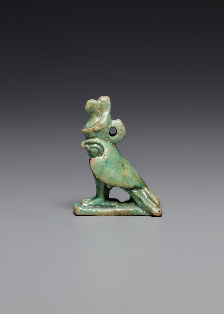 Horus falcon, Faience