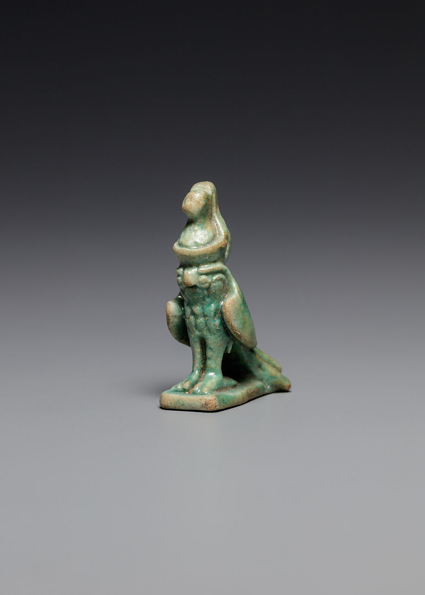 Horus falcon, Faience 