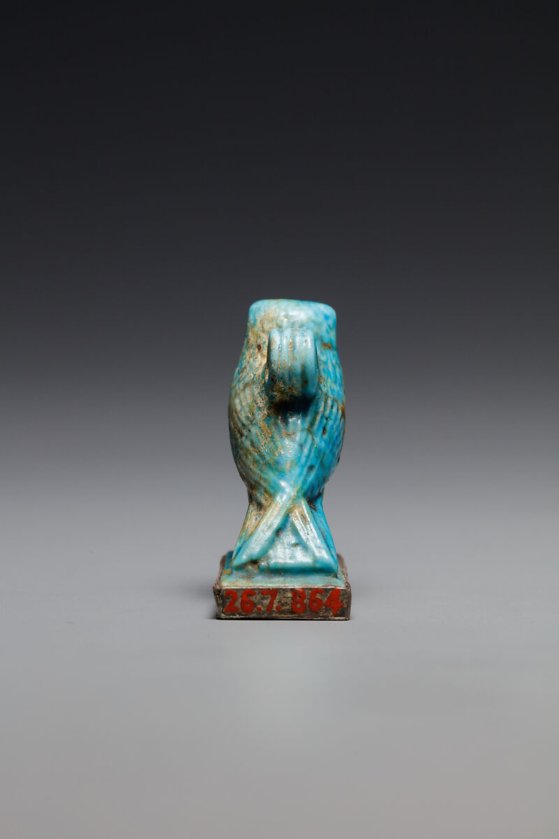 Falcon Amulet, Faience