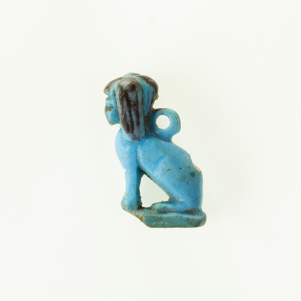 Sphinx Amulet, Faience 