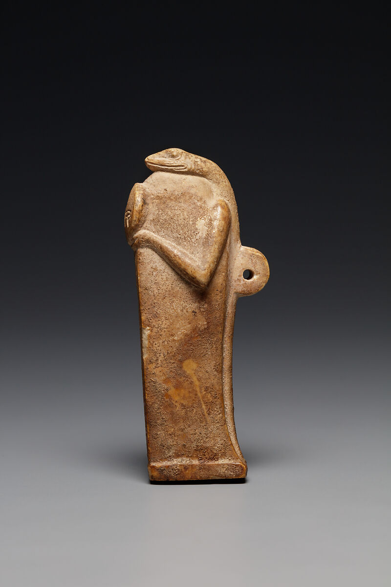 Amulet: Nehebkau (snake deity), Hard Limestone 