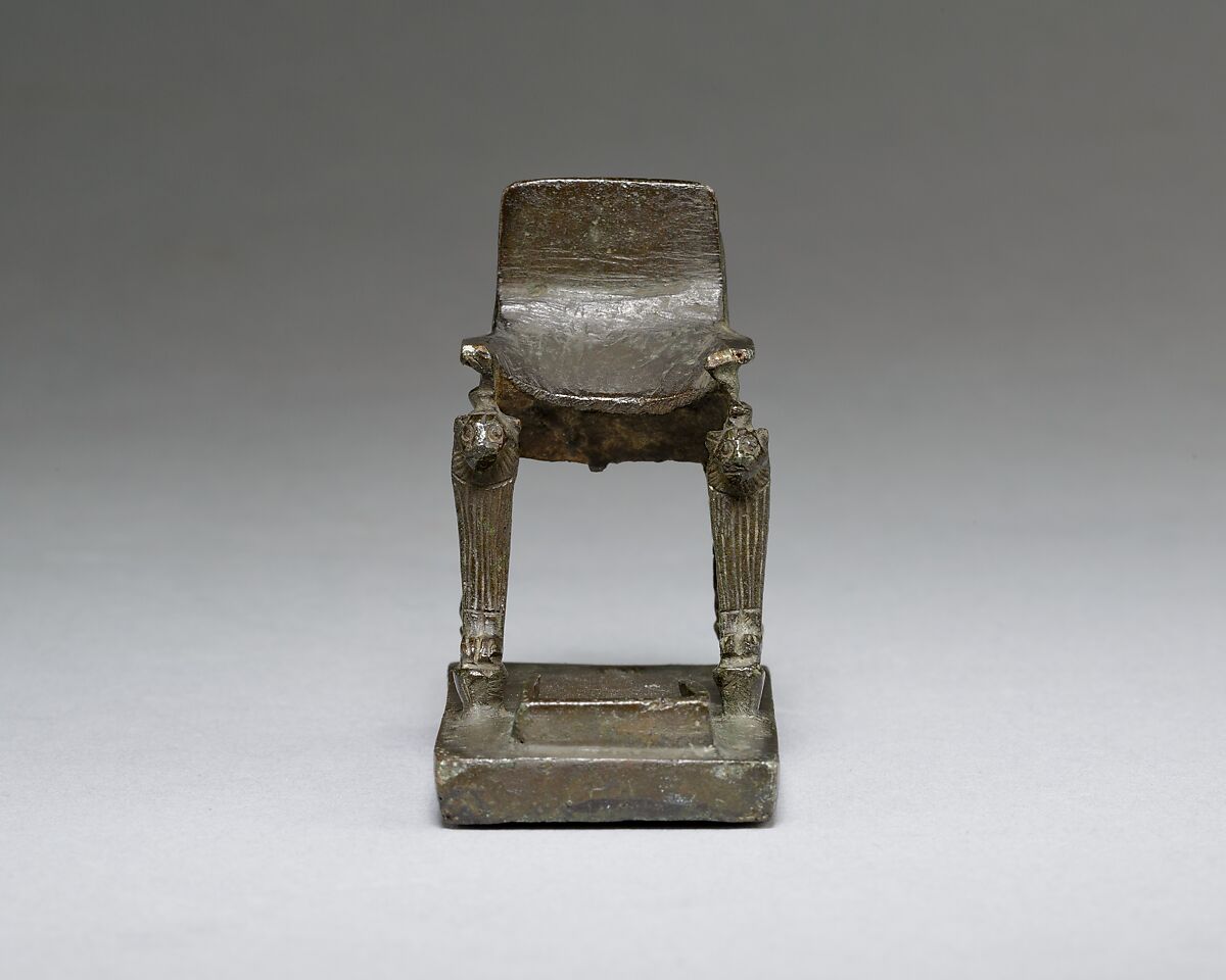 Throne for Statuette of a Deity, Cupreous metal