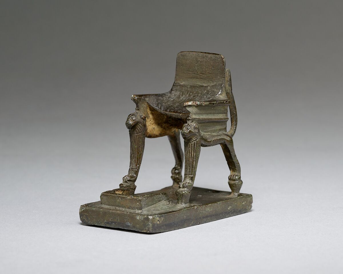 Throne for Statuette of a Deity, Cupreous metal 