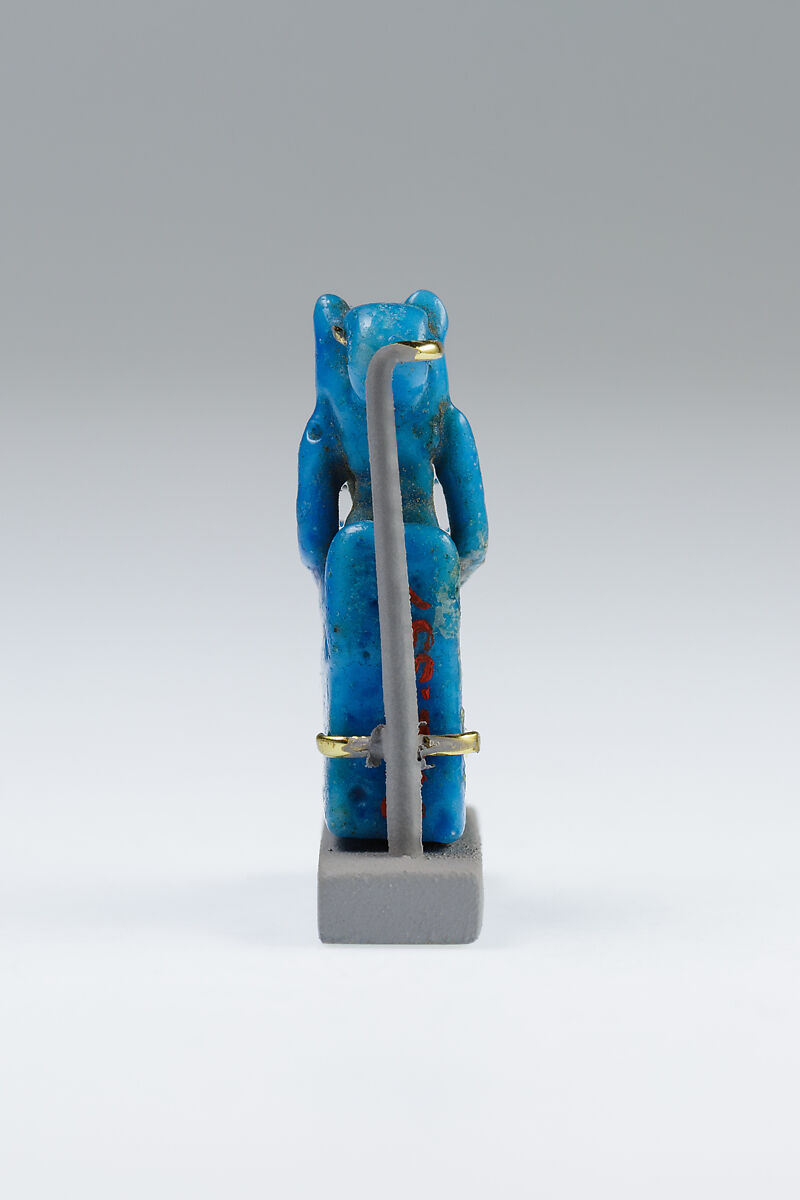 Sakhmet Amulet, Blue faience