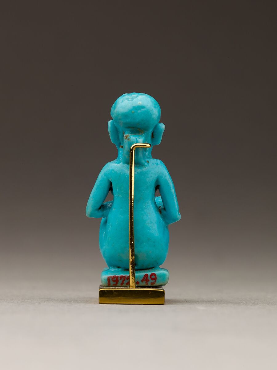 Amulet: A Young Prince Represented as the Child Horus, Faience