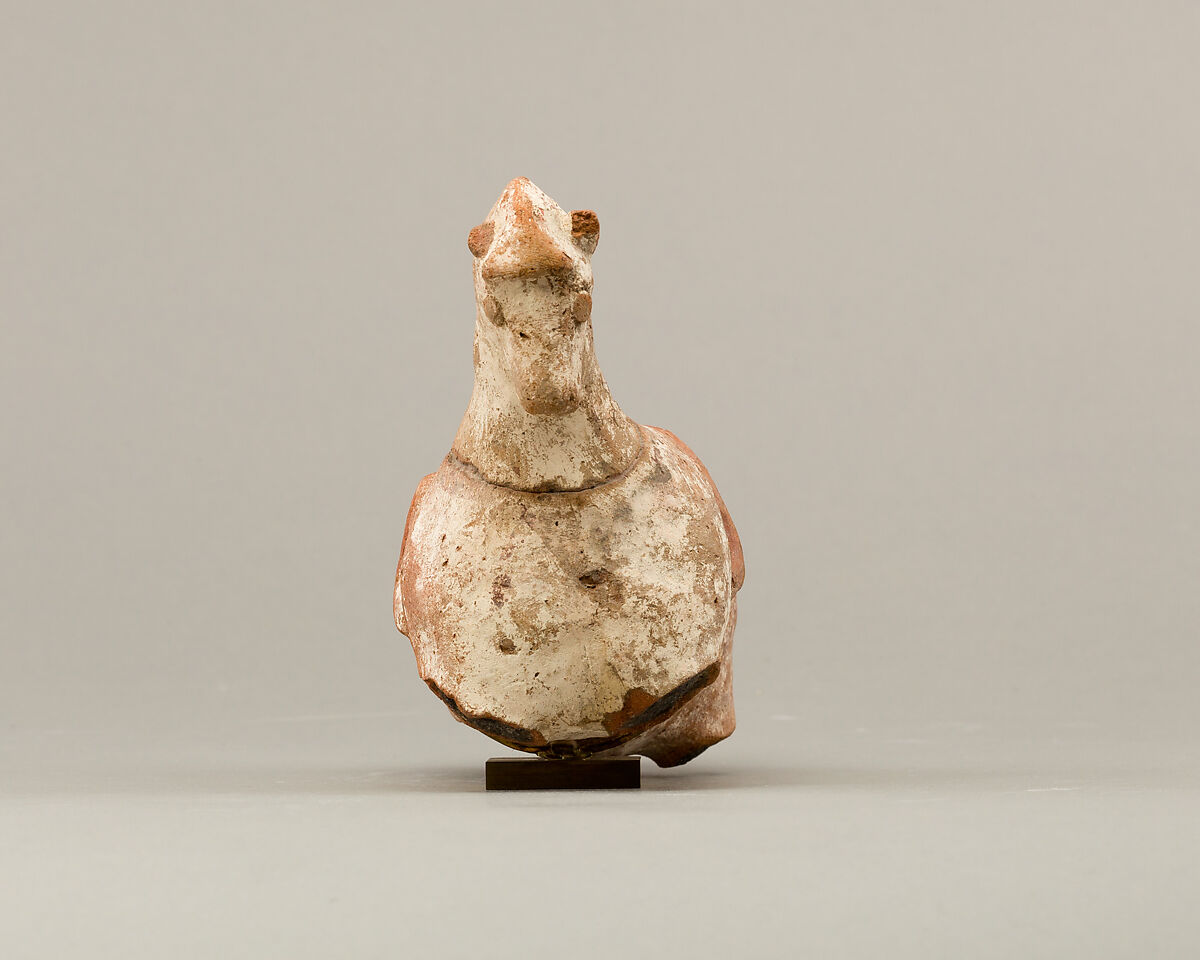Horse Figurine, Pottery, traces of paint