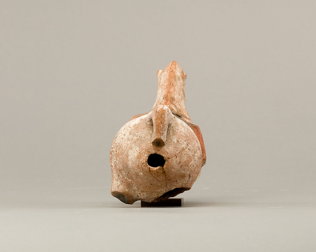 Horse Figurine, Pottery, traces of paint