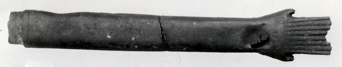 A portion of a censer? in the shape of a hand, Bronze or copper alloy
