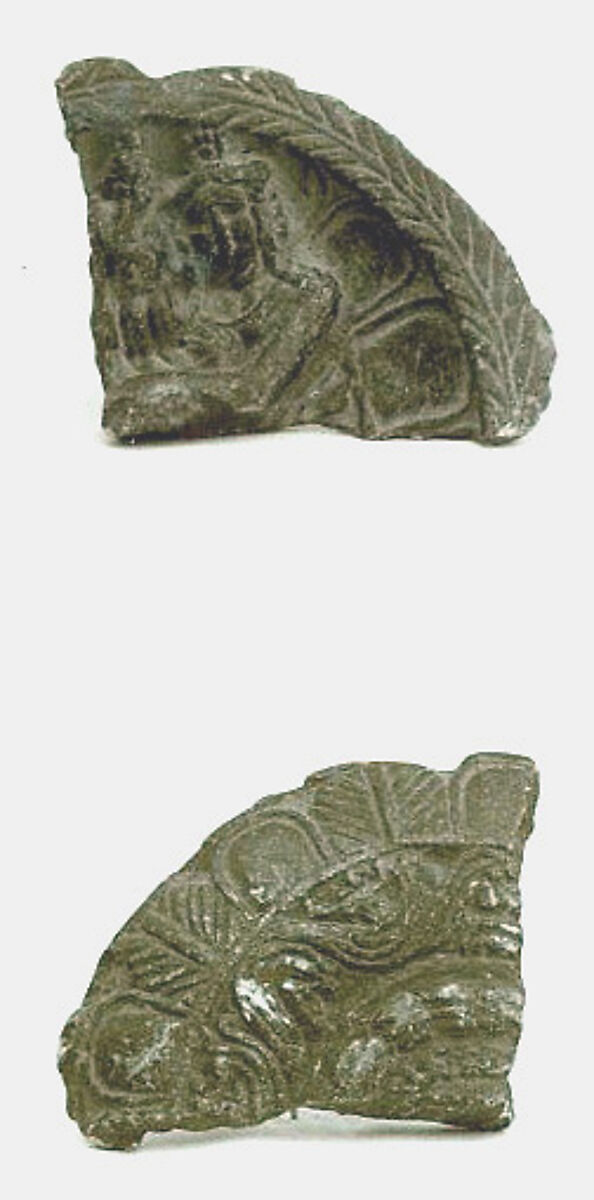 Fragment of a bowl, Black stone (possibly soapstone) 