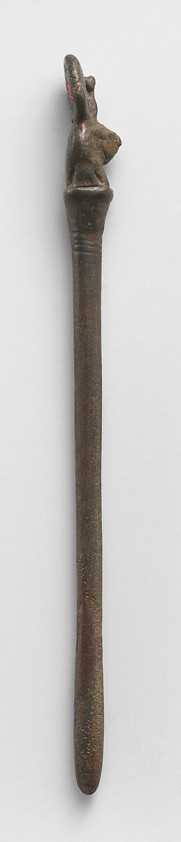 Scepter with Montu head, Copper alloy