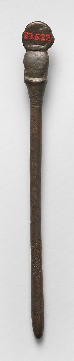 Scepter with Montu head, Copper alloy