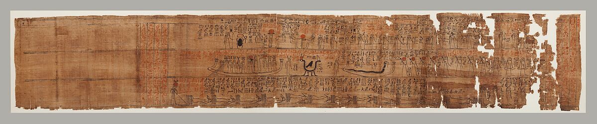 "Amduat" Papyrus of Henettawy, daughter of Isetemkheb, Papyrus, ink 