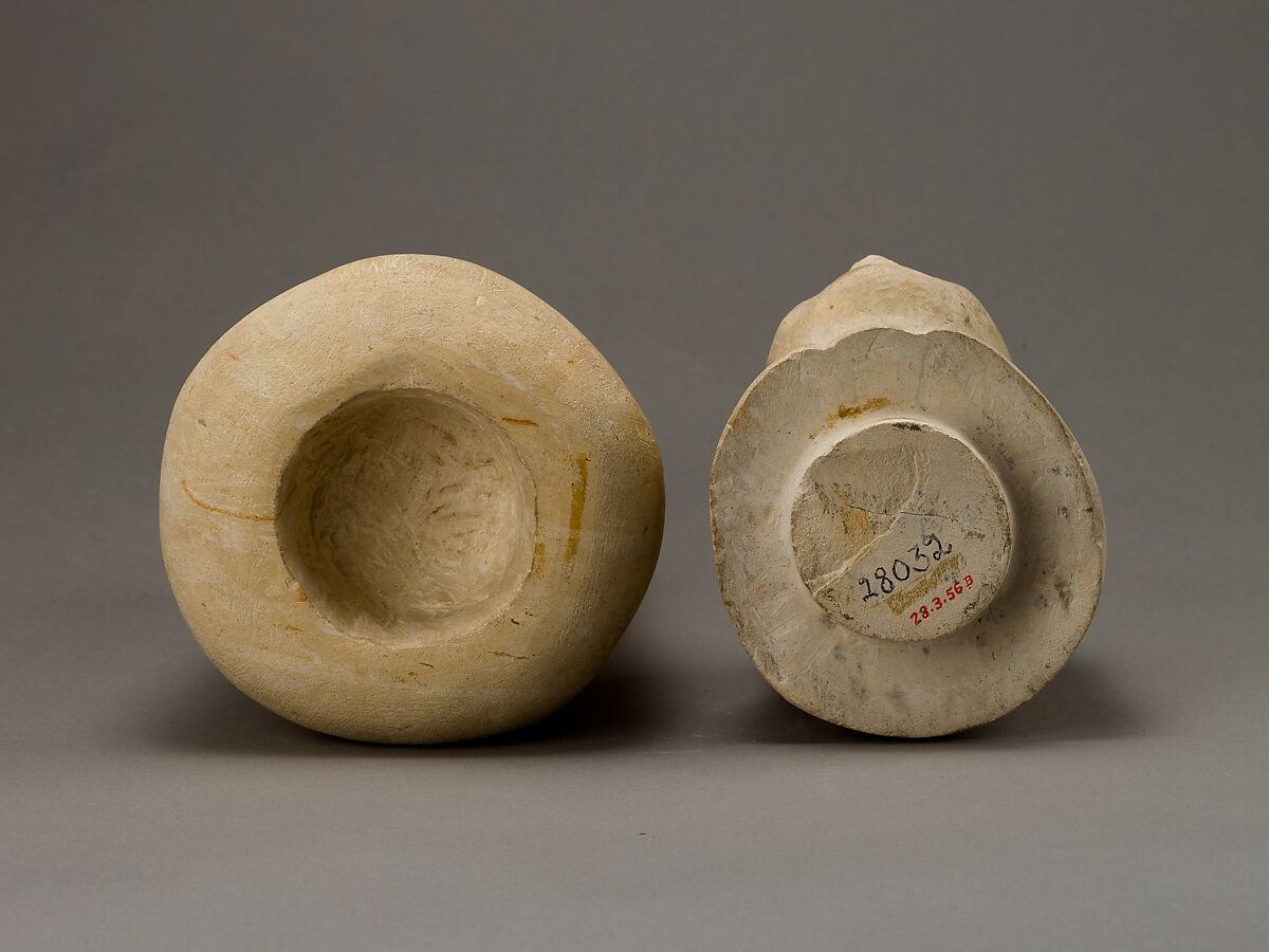 Canopic jar with human head, Limestone