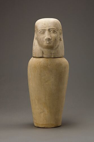 Canopic jar with human head